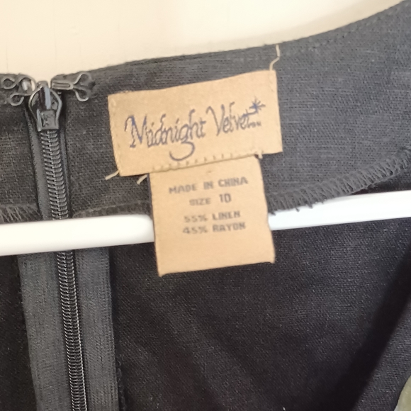 Midnight Velvet Linen Sleeveless Tunic Top sz 10 - Picture 3 of 4